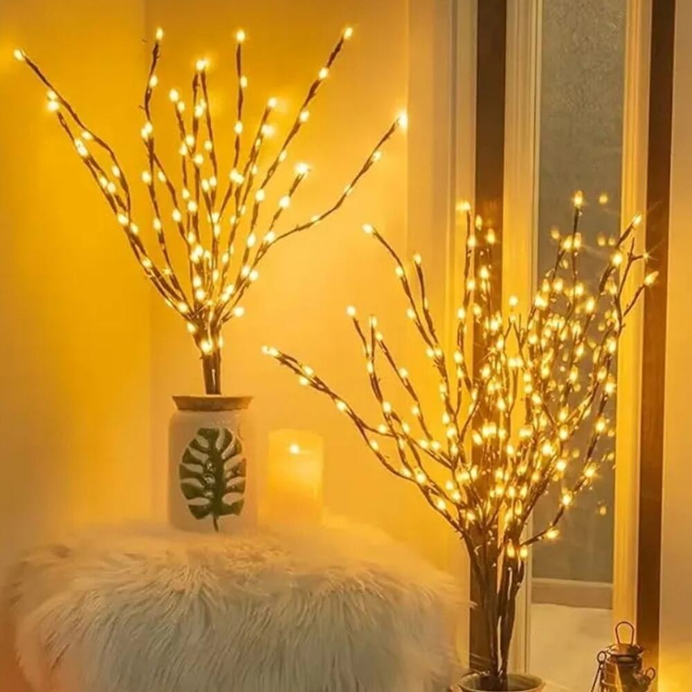 2Pcs 40 LED Branch Lights - Indoor Decoration Lighting for Weddings, Birthdays